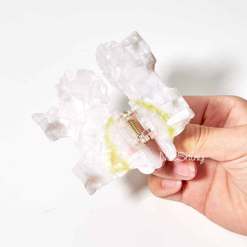 Medium Cute Bichon Frise Dog Hair Claw Clips丨NueShiny
