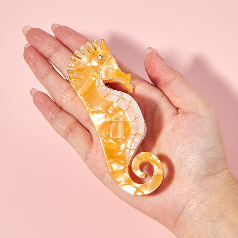Large Yellow Seahorse Hair Claw Clips丨NueShiny