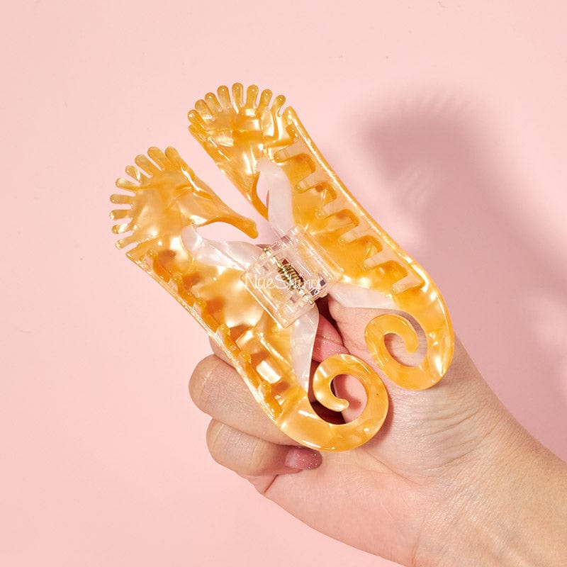 Large Yellow Seahorse Hair Claw Clips丨NueShiny