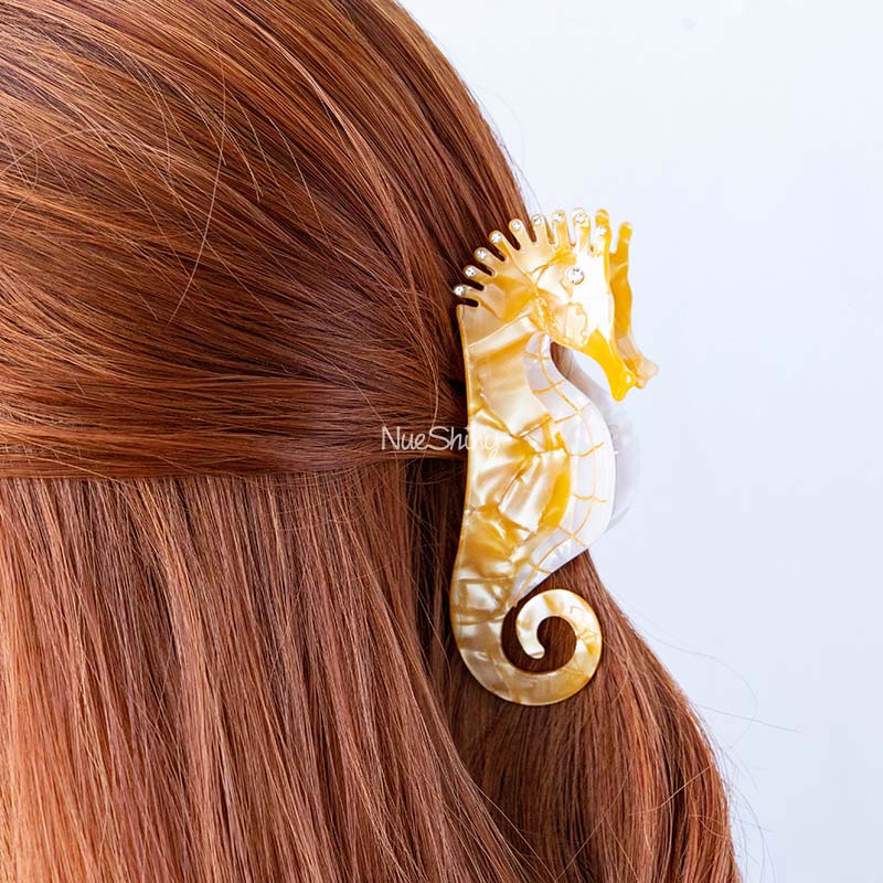 Large Yellow Seahorse Hair Claw Clips丨NueShiny