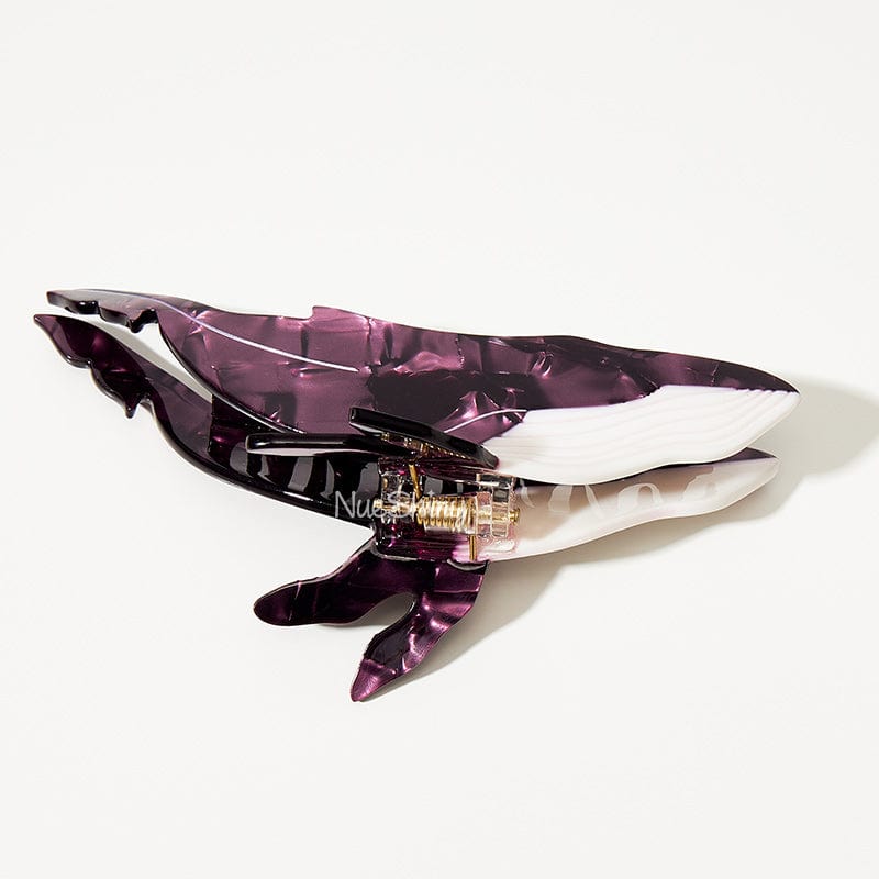 Jumbo Diamond Garnet Whale Hair Claw Clips丨NueShiny