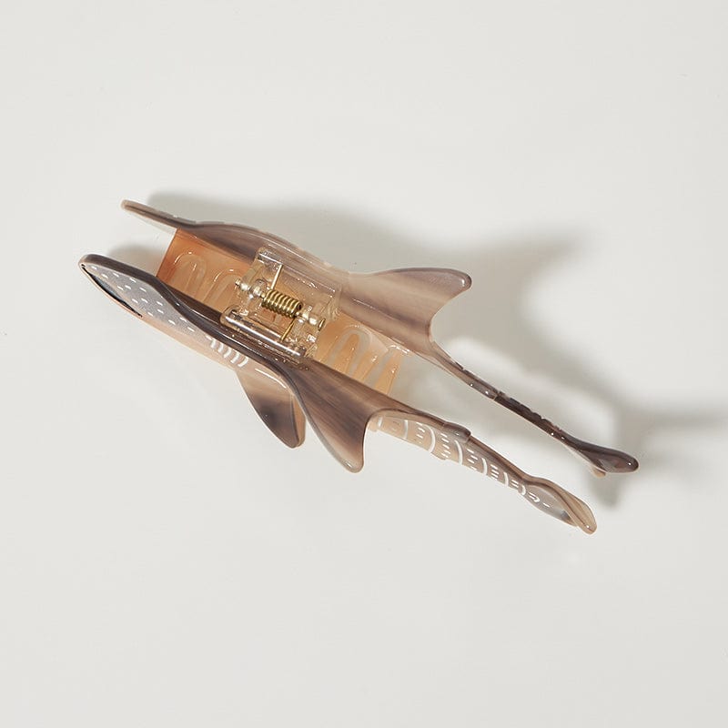Jumbo Brown Whale Shark Hair Claw Clips丨NueShiny
