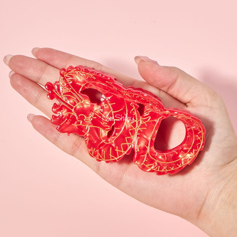 Large Red Dragon Hair Claw Clips丨NueShiny