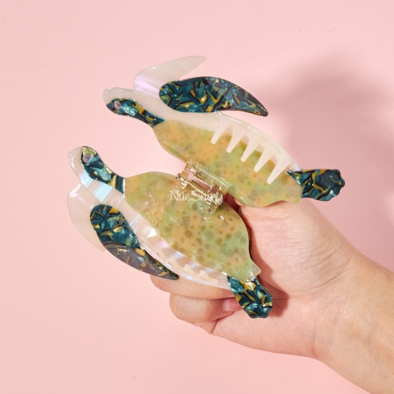 Jumbo Green Sea Turtle Hair Claw Clips丨NueShiny