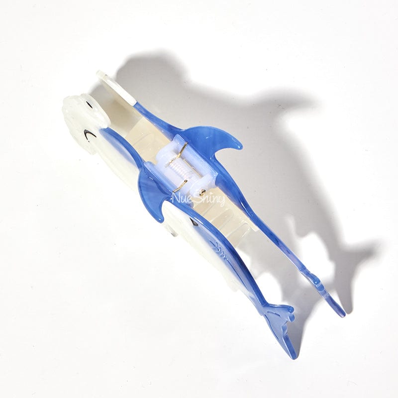 Jumbo Blue Hammerhead Shark Hair Claw Clips | NueShiny