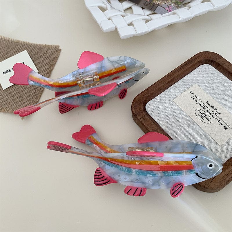 Jumbo  Rainbow Trout Hair Claw Clips | NueShiny