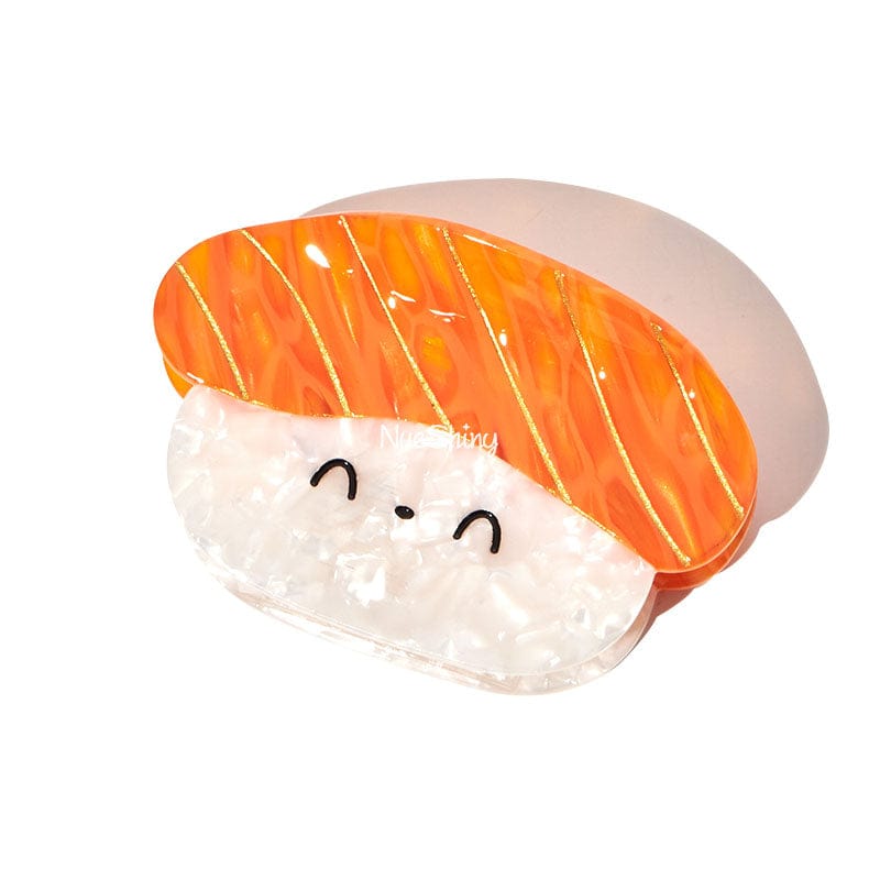Medium  Smiling - Salmon Sushi Hair Claw Clips | NueShiny