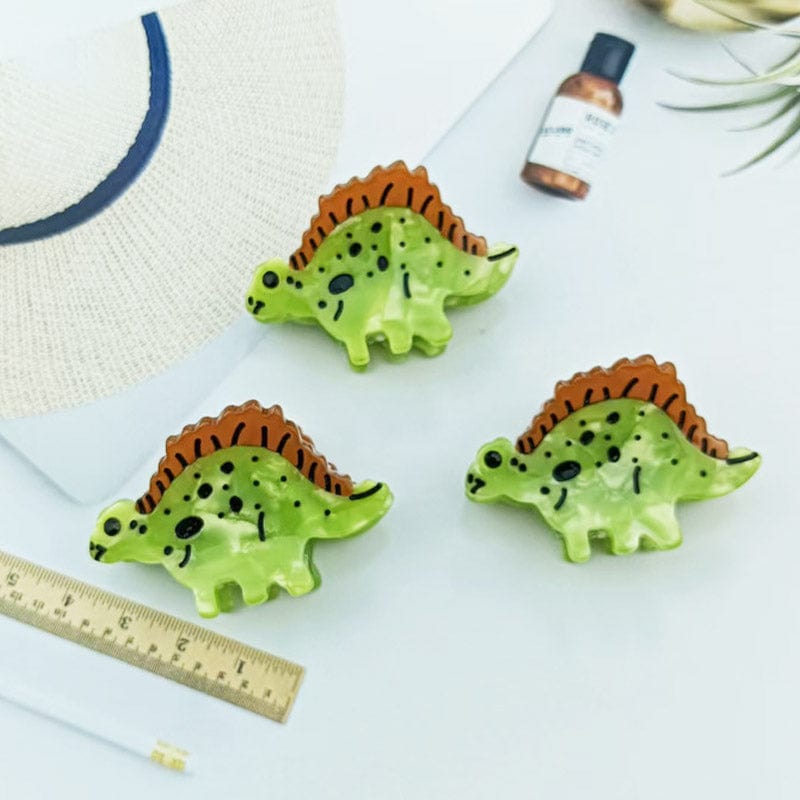 Mini 3Pcs Green Dinosaur Hair Claw Clips | Nueshiny
