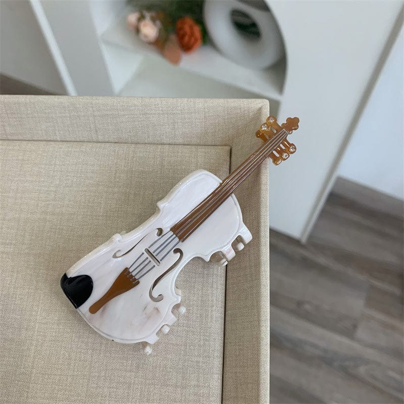 Large White Violin Hair Claw Clips| NueShiny&BubblesClub