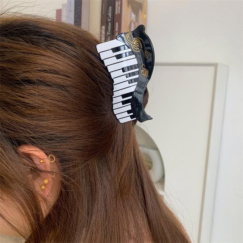 Medium Small Piano Hair Claw Clips| NueShiny&BubblesClub