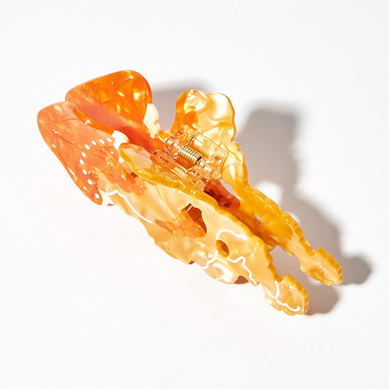 Medium Coral Jellyfish Orange Hair Claw Clips| NueShiny