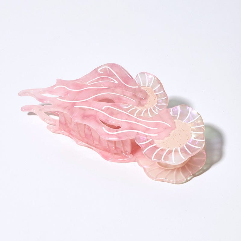 Large Mother And Child Jellyfish Pink Hair Claw Clips| NueShiny
