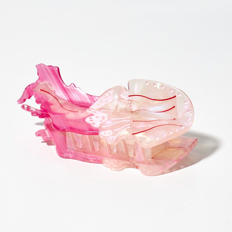 Medium Floating Jellyfish Pink Hair Claw Clips | NueShiny