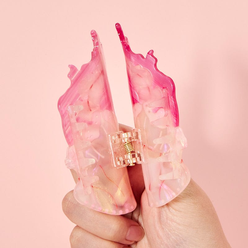 Medium Floating Jellyfish Pink Hair Claw Clips | NueShiny