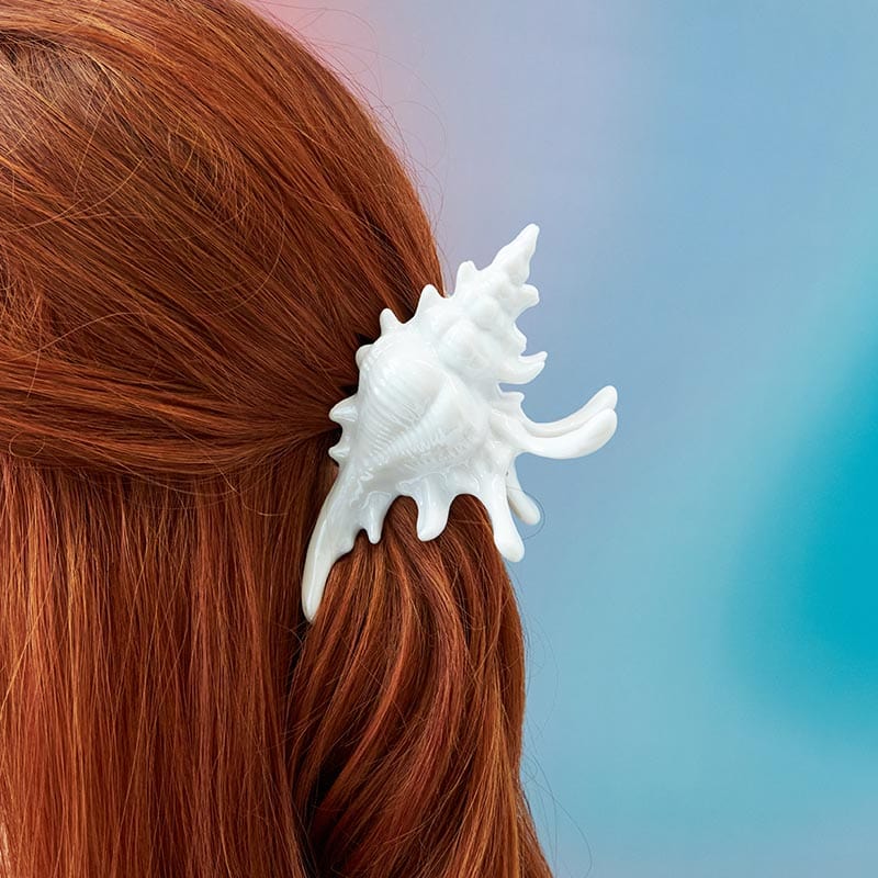 3D Printed White Conch Hair Claw Clips| NueShiny&BurningMoon