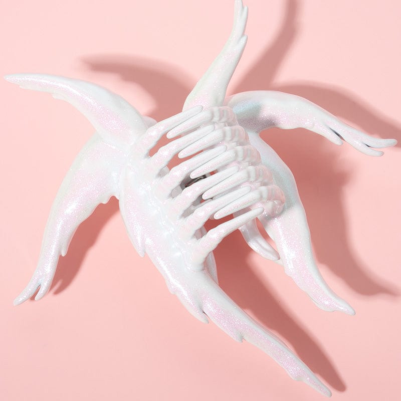 (🔥🔥Pre-Sale)Pearlescent White Angel Hair Claw Clips | NueShiny&BurningMoon
