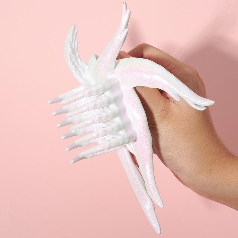 (🔥🔥Pre-Sale)Pearlescent White Angel Hair Claw Clips | NueShiny&BurningMoon