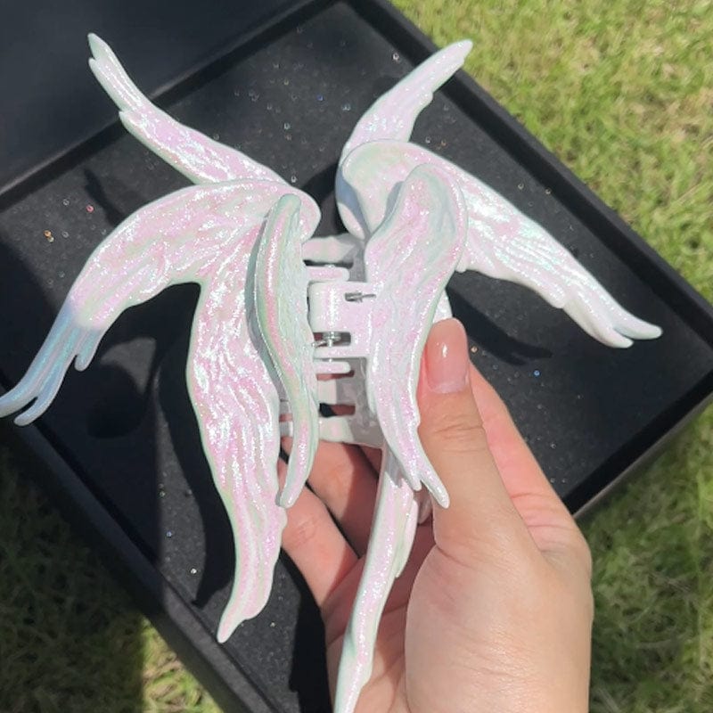 (🔥🔥Pre-Sale)Pearlescent White Angel Hair Claw Clips | NueShiny&BurningMoon