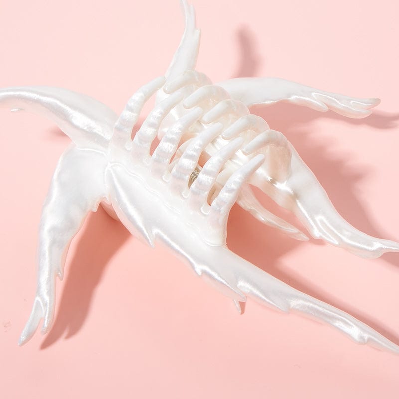 Silky White Angel Hair Claw Clips | NueShiny&BurningMoon