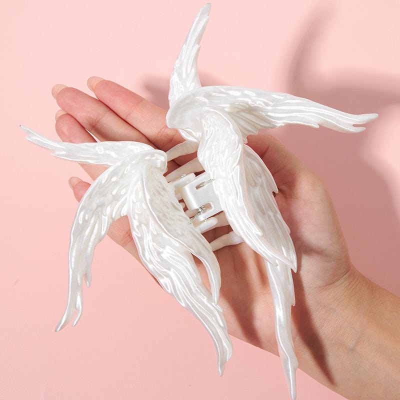 Silky White Angel Hair Claw Clips | NueShiny&BurningMoon