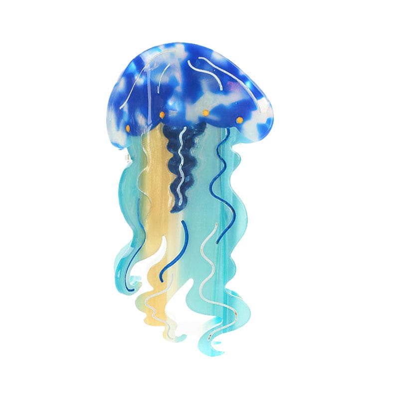 Medium Cartoon Blue Jellyfish Hair Claw Clips| NueShiny