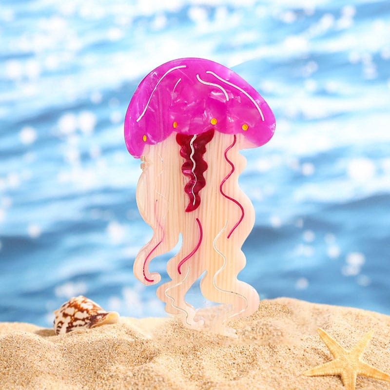 Medium Cartoon Purple Jellyfish Hair Claw Clips| NueShiny