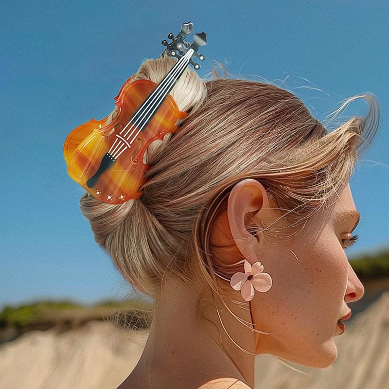 Large Sunset Violin Hair Claw Clips| NueShiny&BubblesClub