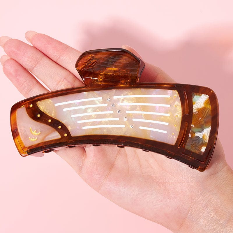 Large Amber Crane – Zither Hair Claw Clips| NueShiny&BubblesClub