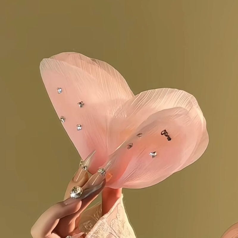 Jumbo Girls Pink Tulle Butterfly Hair Claw Clips | NueShiny & oziz