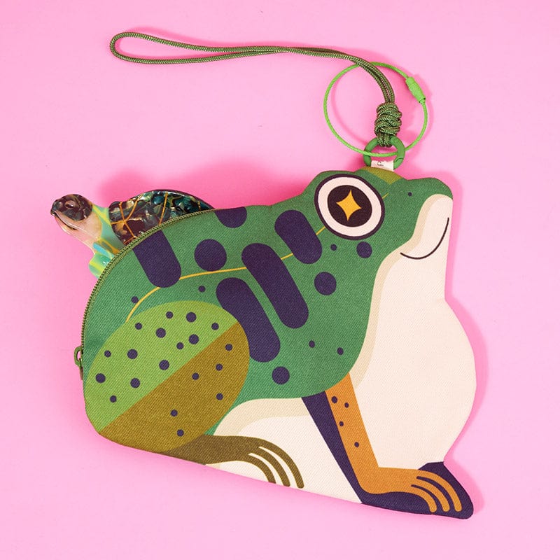 Pre-sale Green Frog & Money Frog Coin Purse with Strap | NueShiny & PIPIZU