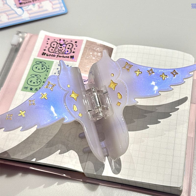 Medium Lavender Cheesecake Ocean Angel Hair Claw Clips | NueShiny & MÃO TÓU DÀN SHÌ YĨNG