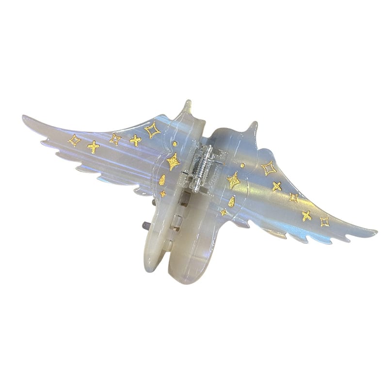 Medium Baby Blue Creamy Ocean Angel Hair Claw Clips | NueShiny & MÃO TÓU DÀN SHÌ YĨNG