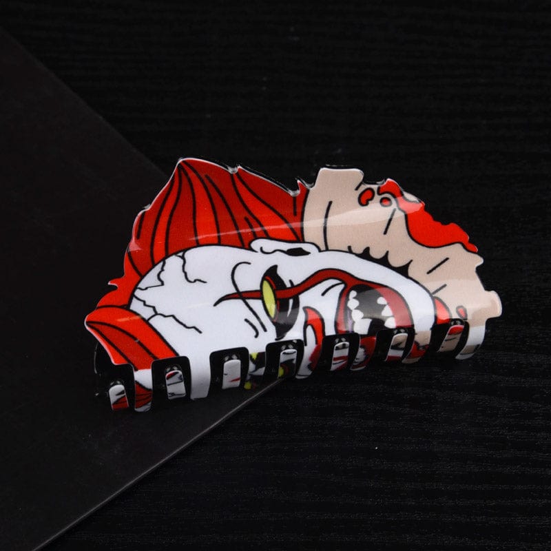 Medium Red Haired Clown Hair Claw Clips | NueShiny
