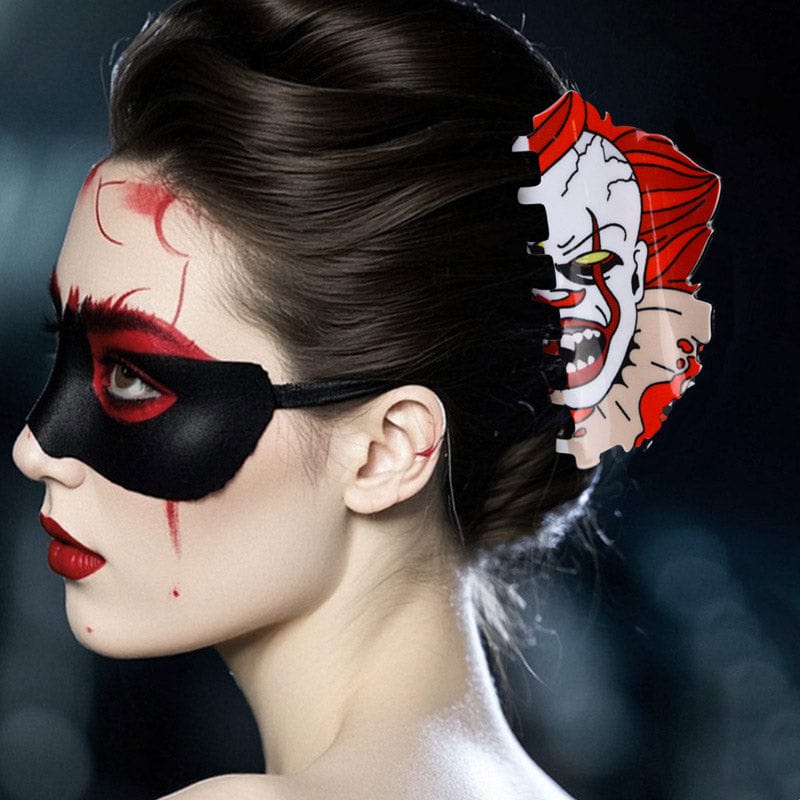 Medium Red Haired Clown Hair Claw Clips | NueShiny