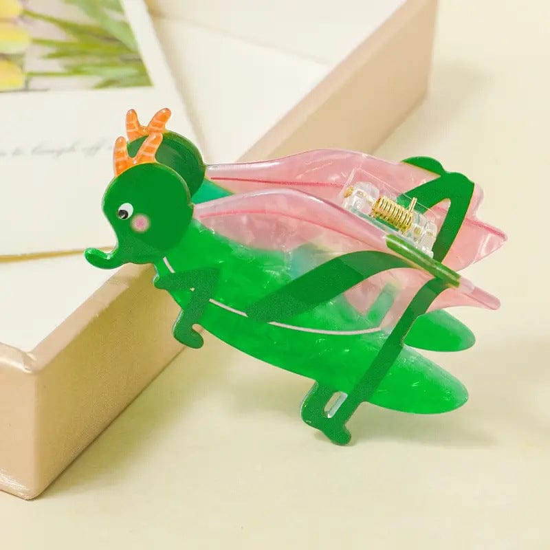 Medium Green Cricket Hair Claw Clips | NueShiny