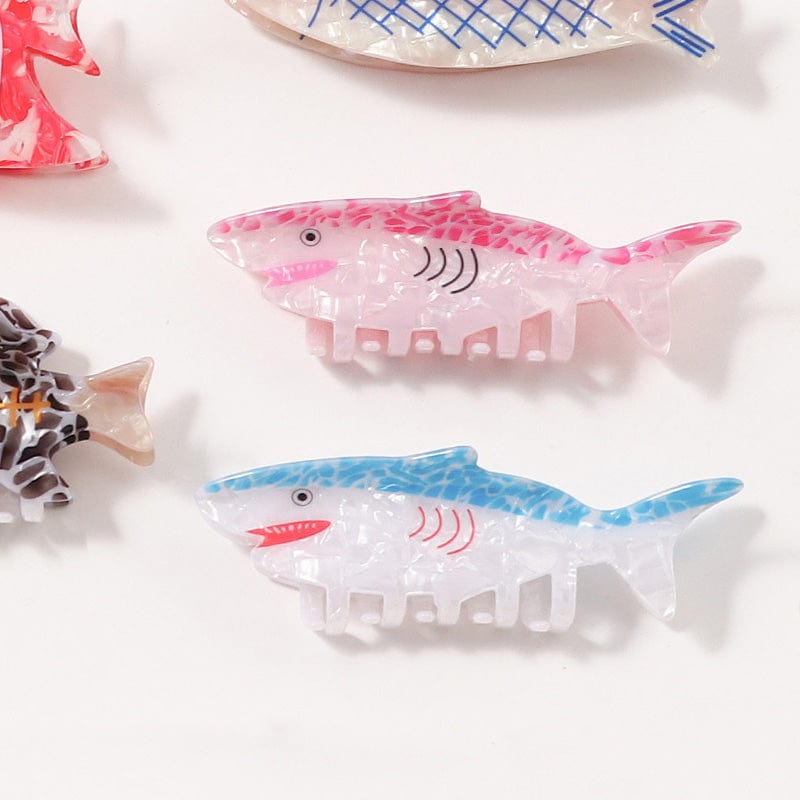 Large Ice Blue Shark Hair Claw Clips | NueShiny