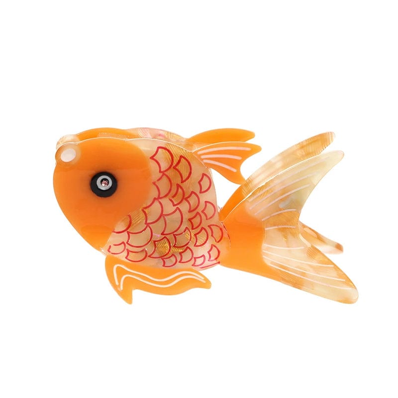 Large Orange Goldfish Hair Claw Clips | NueShiny