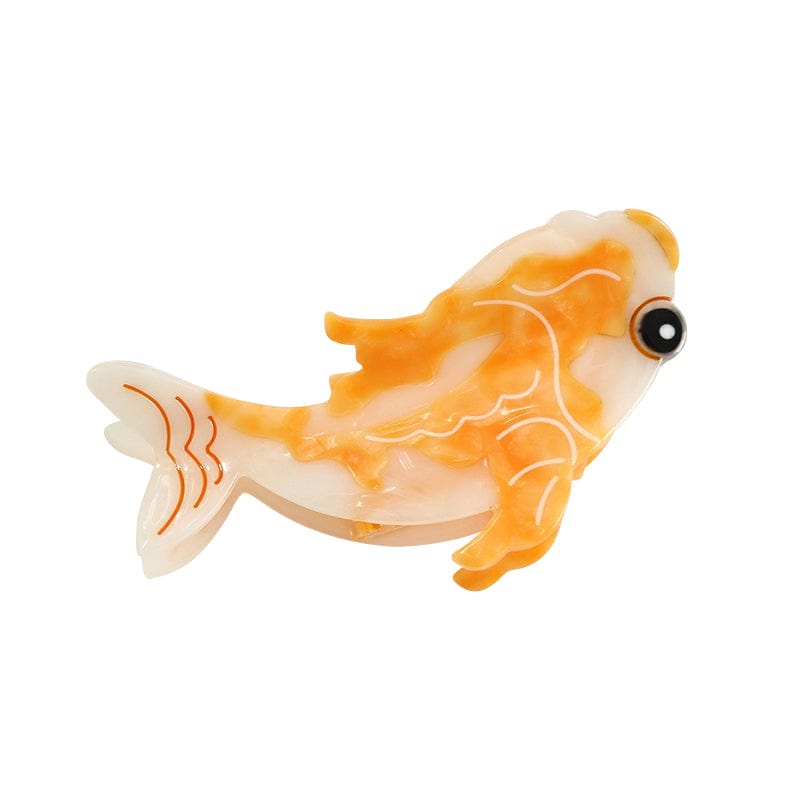 Large Yellow Cartoon Koi Fish Hair Claw Clips | NueShiny