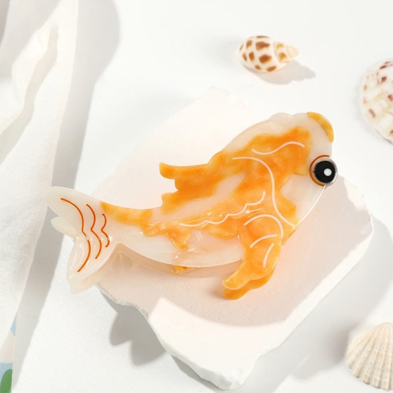 Large Yellow Cartoon Koi Fish Hair Claw Clips | NueShiny