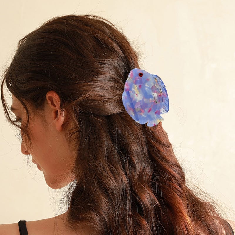 Medium Red Discus Hair Claw Clips | NueShiny