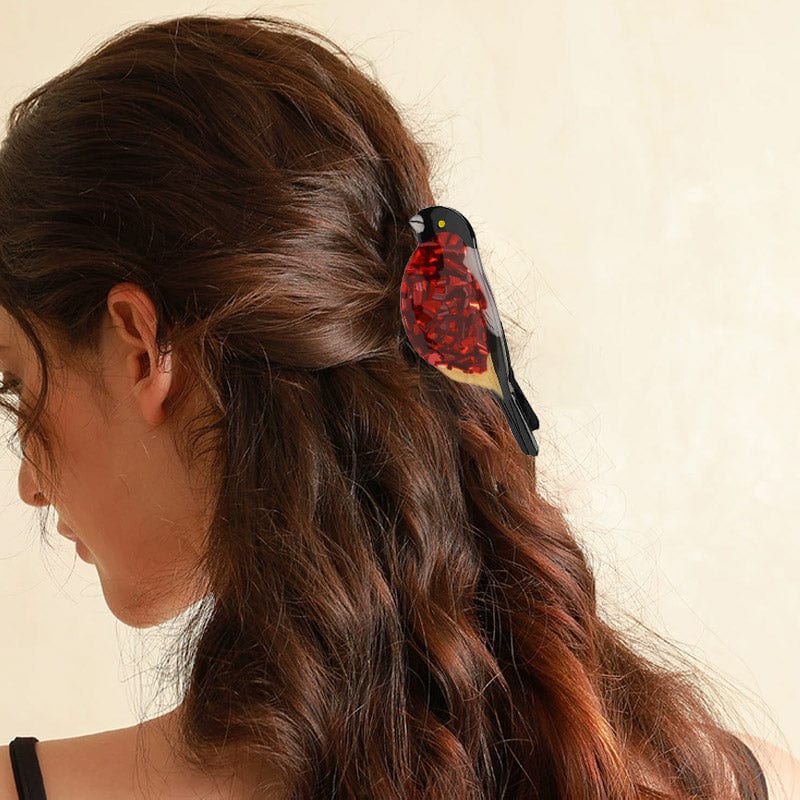 Medium Eurasian Bullfinch Hair Claw Clips | NueShiny