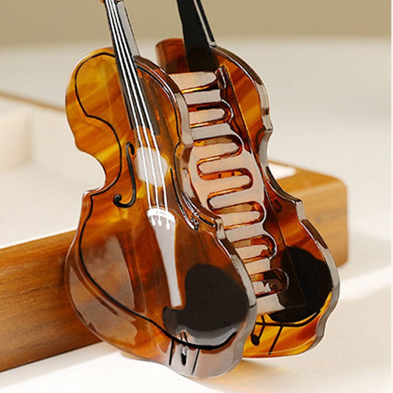 Large Tortoiseshell Violin Hair Claw Clips | NueShiny & Bubbles Club
