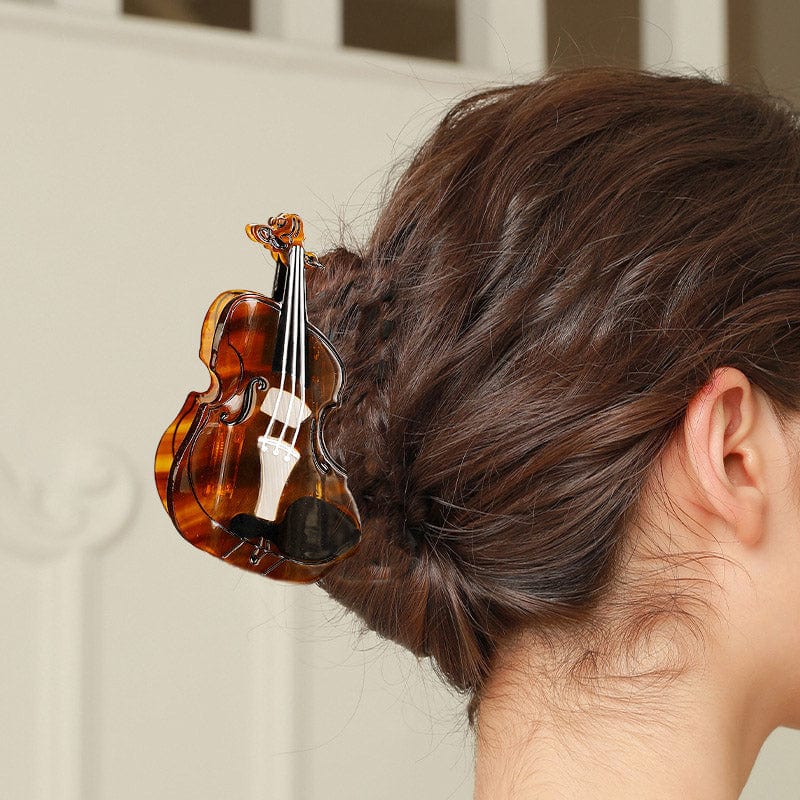 Large Tortoiseshell Violin Hair Claw Clips | NueShiny & Bubbles Club