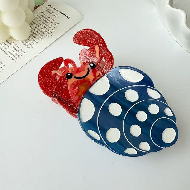 Medium Blue Hermit Crab Hair Claw Clips | NueShiny