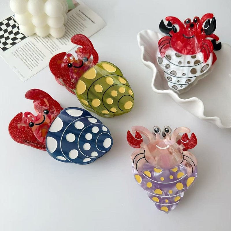 Medium Blue Hermit Crab Hair Claw Clips | NueShiny