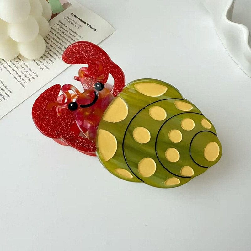 Medium Green Hermit Crab Hair Claw Clips | NueShiny