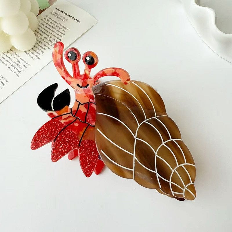 Medium Brown Hermit Crab Hair Claw Clips | NueShiny