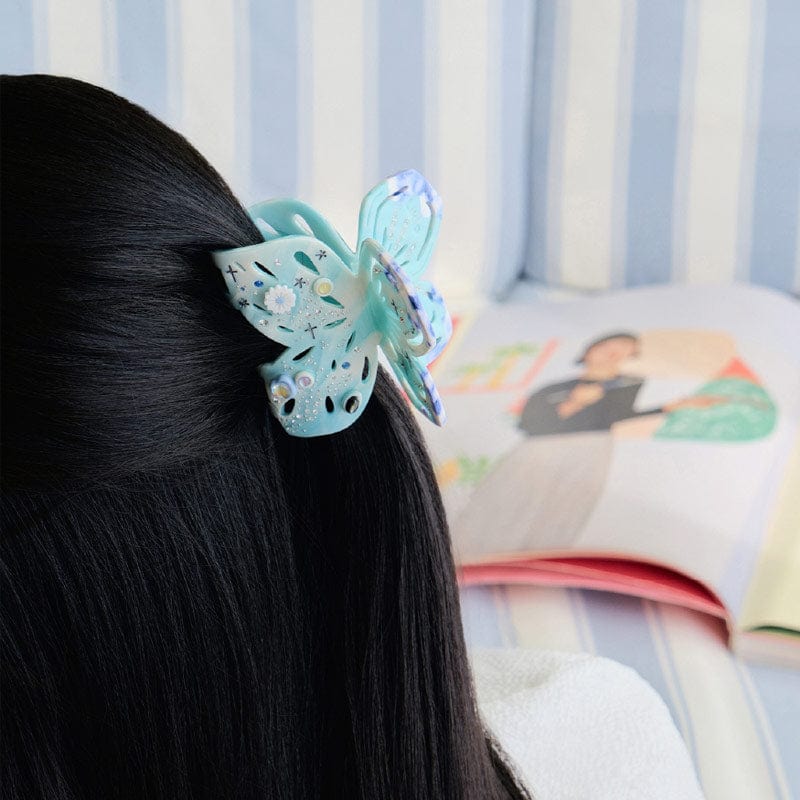 Medium Jewel Butterfly Stardust Hair Claw Clips | NueShiny & Likio