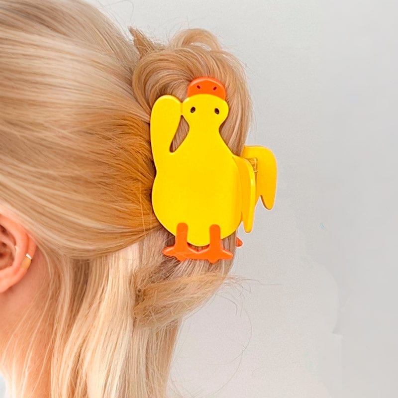 Medium Yellow Duck Hair Claw Clips | NueShiny