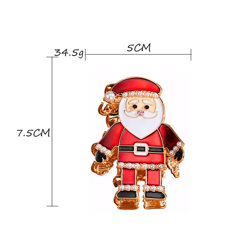 Small Golden Santa Claus Hair Claw Clips | NueShiny